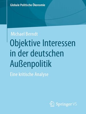 cover image of Objektive Interessen in der deutschen Außenpolitik